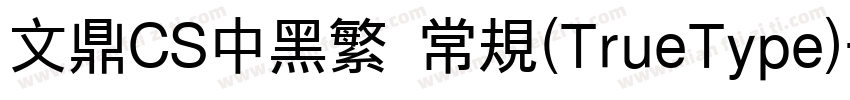 文鼎CS中黑繁 常规(TrueType)字体转换